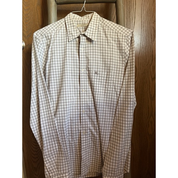 Burberry Brit Men's Long Sleeve  Button Up Checkered Print Shirt Size M - Picture 2 of 7